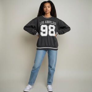 Los Angeles 98 Grey Crew Neck Sweater No comment brand size S long sleeve